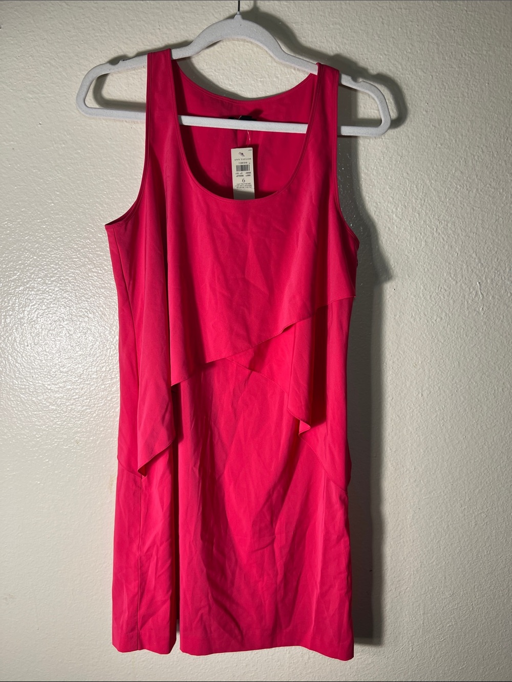 Women's Pink Sleeveless Layered Tank Dress size 6